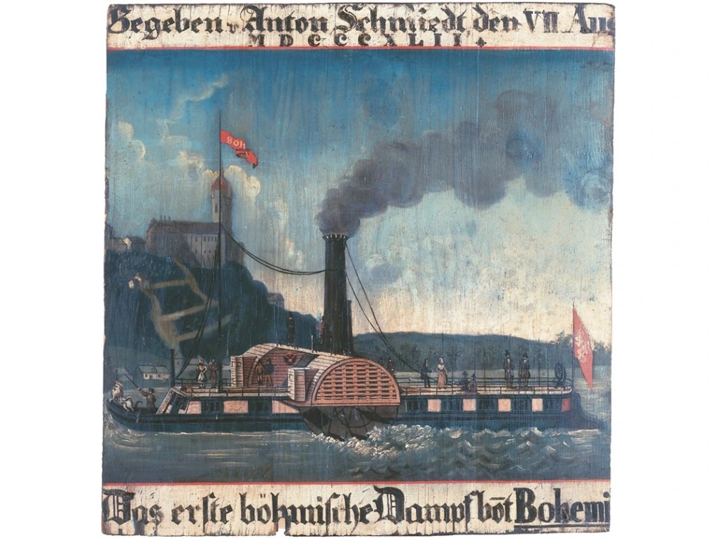 foto Prvn� paroplavba v �ech�ch - Bohemia - 1842